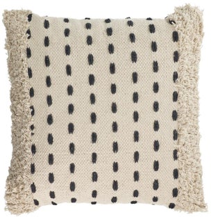 Poszewka bawełniana beżowa 45x45 cm – obraz-1
