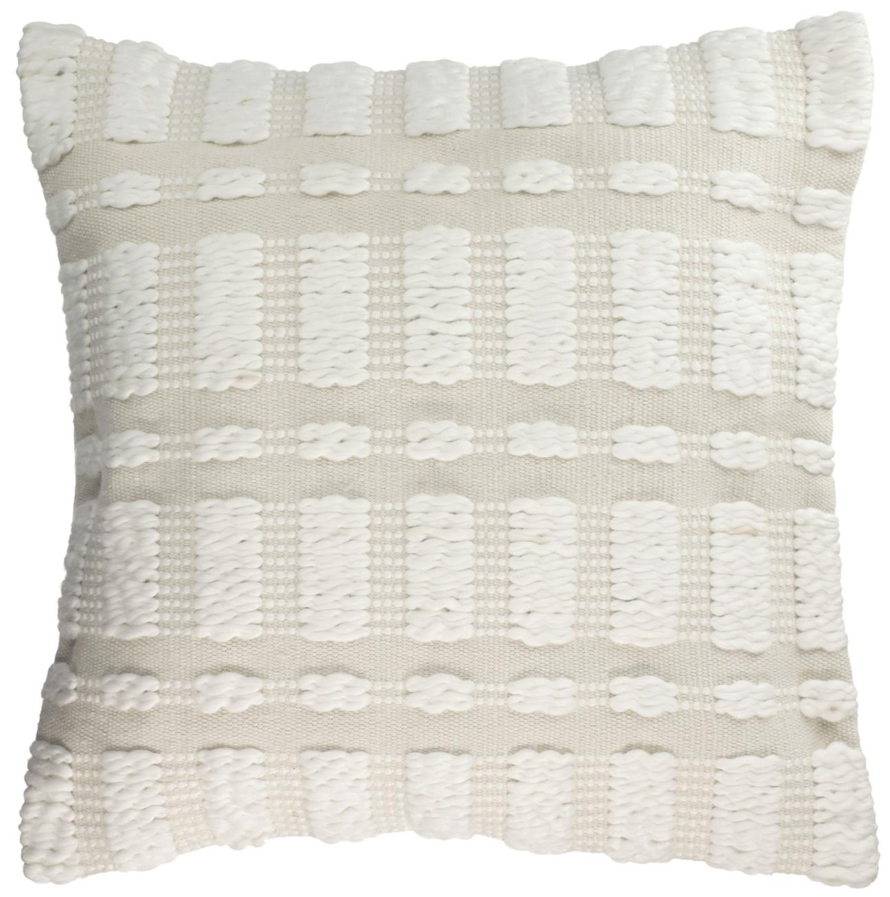 Poszewka bawełniana beżowa 60x60 cm – obraz-1