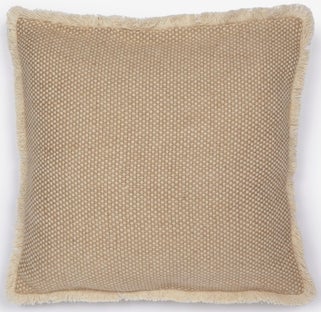 Poszewka bawełniana beżowa 45x45 cm – obraz-1