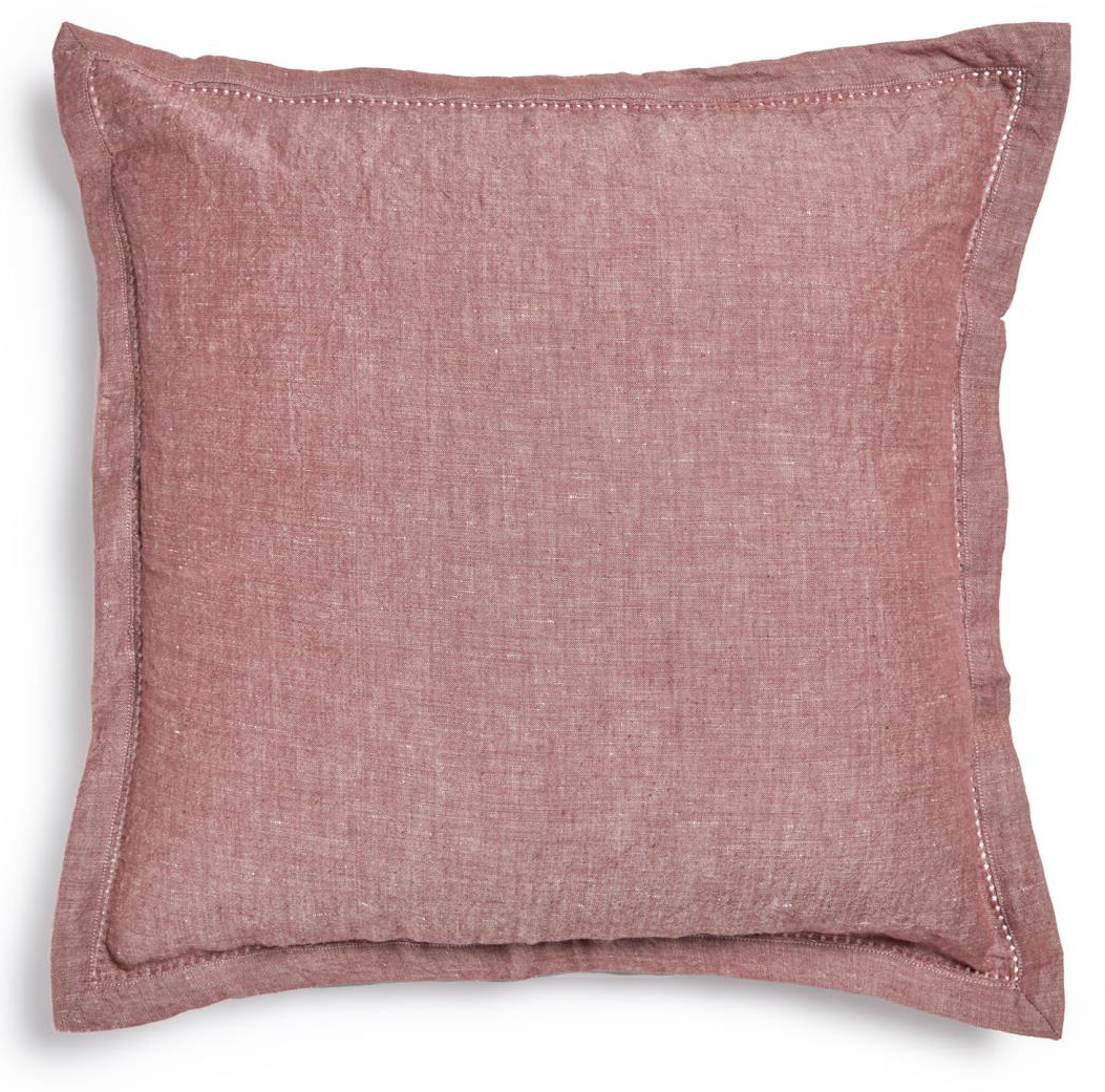 Poszewka dekoracyjna bawełna i len kasztanowa 45x45 cm – obraz-1