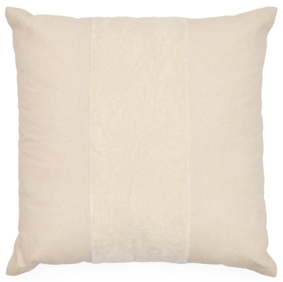 Poszewka dekoracyjna bawełniana w kolorze off white 45x45 cm – obraz-1