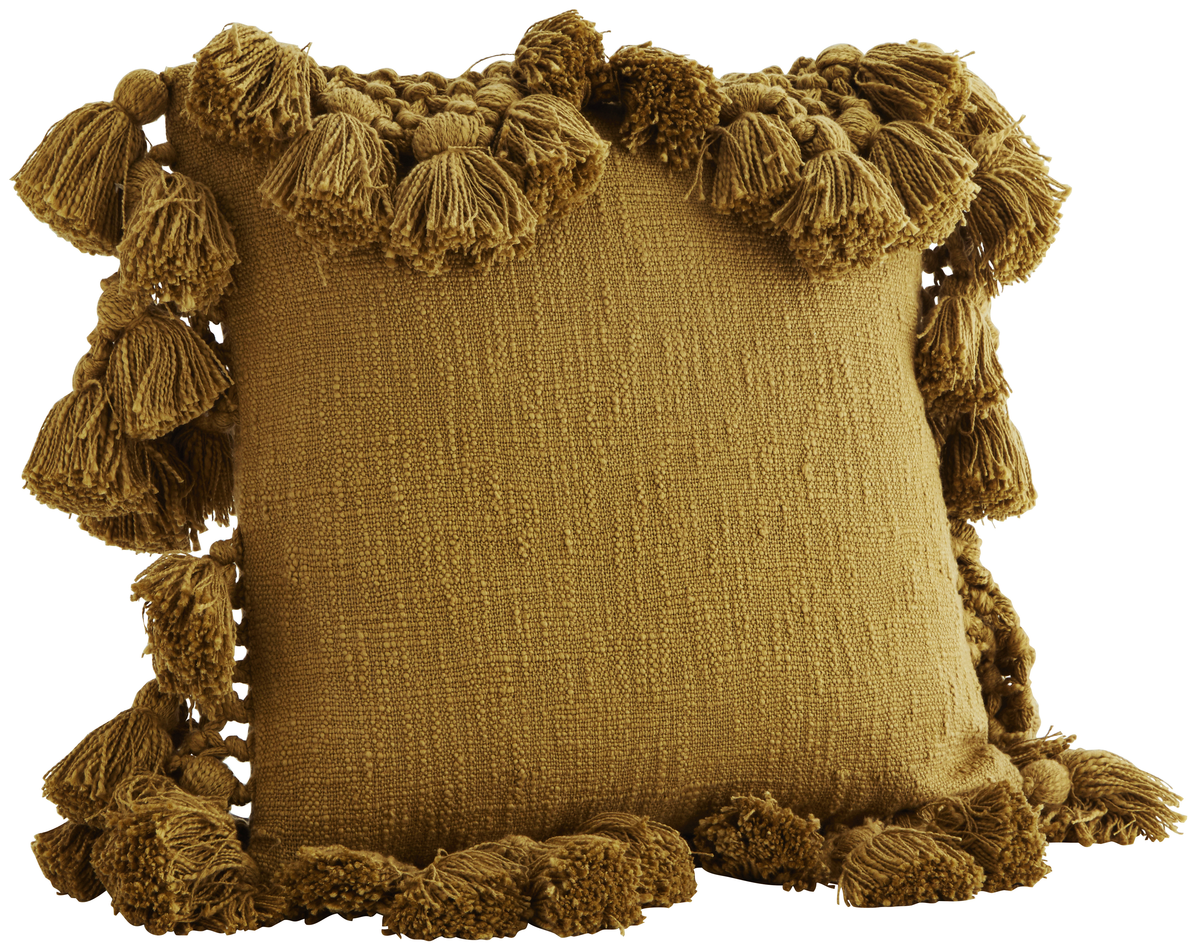 Poszewka dekoracyjna Dasha 45x45 cm jasnobrązowa – obraz-1