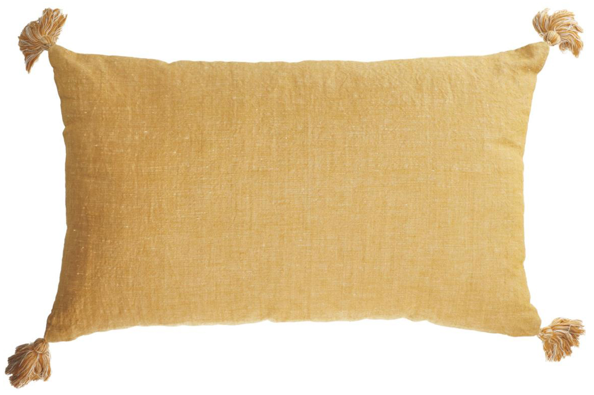 Poszewka bawełniana żółta 50x30 cm – obraz-1