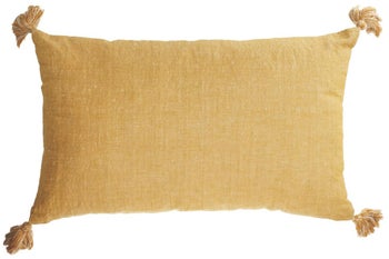 Poszewka bawełniana żółta 50x30 cm – obraz-1