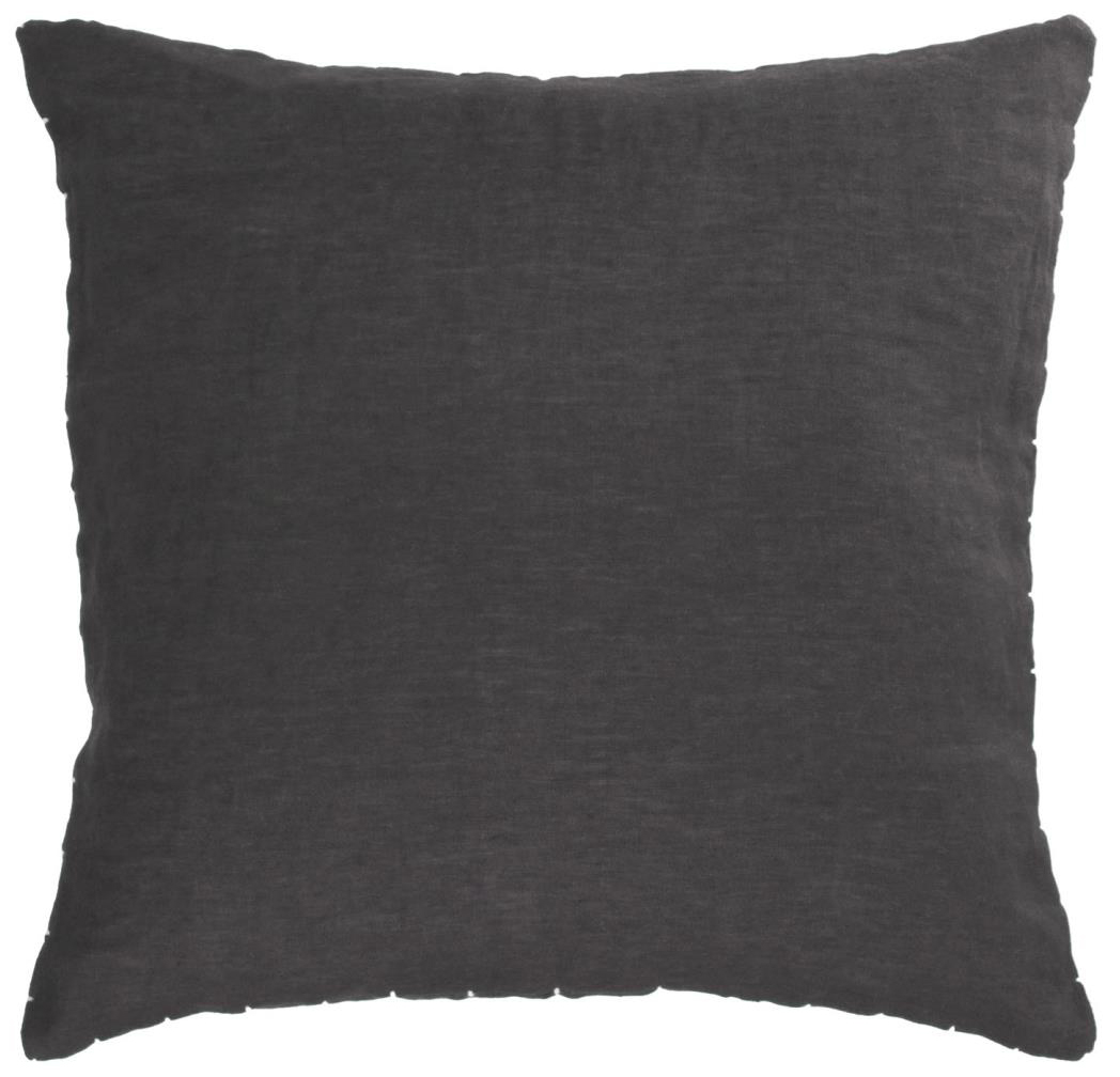 Poszewka lniana czarna 45x45 cm – obraz-1