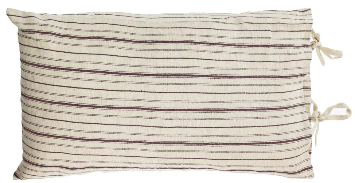 Poszewka lniana beżowa 50x30 cm – obraz-1