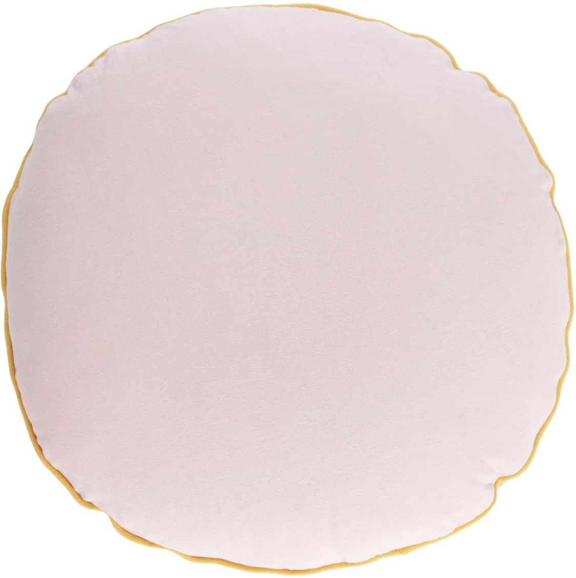 Poszewka na poduszkę bawełna różowa okrągła Ø45 cm – obraz-1