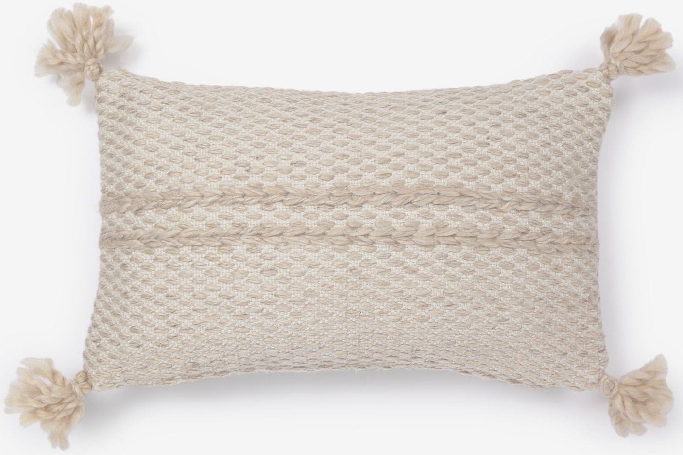 Poszewka beżowa 50x30 cm – obraz-1