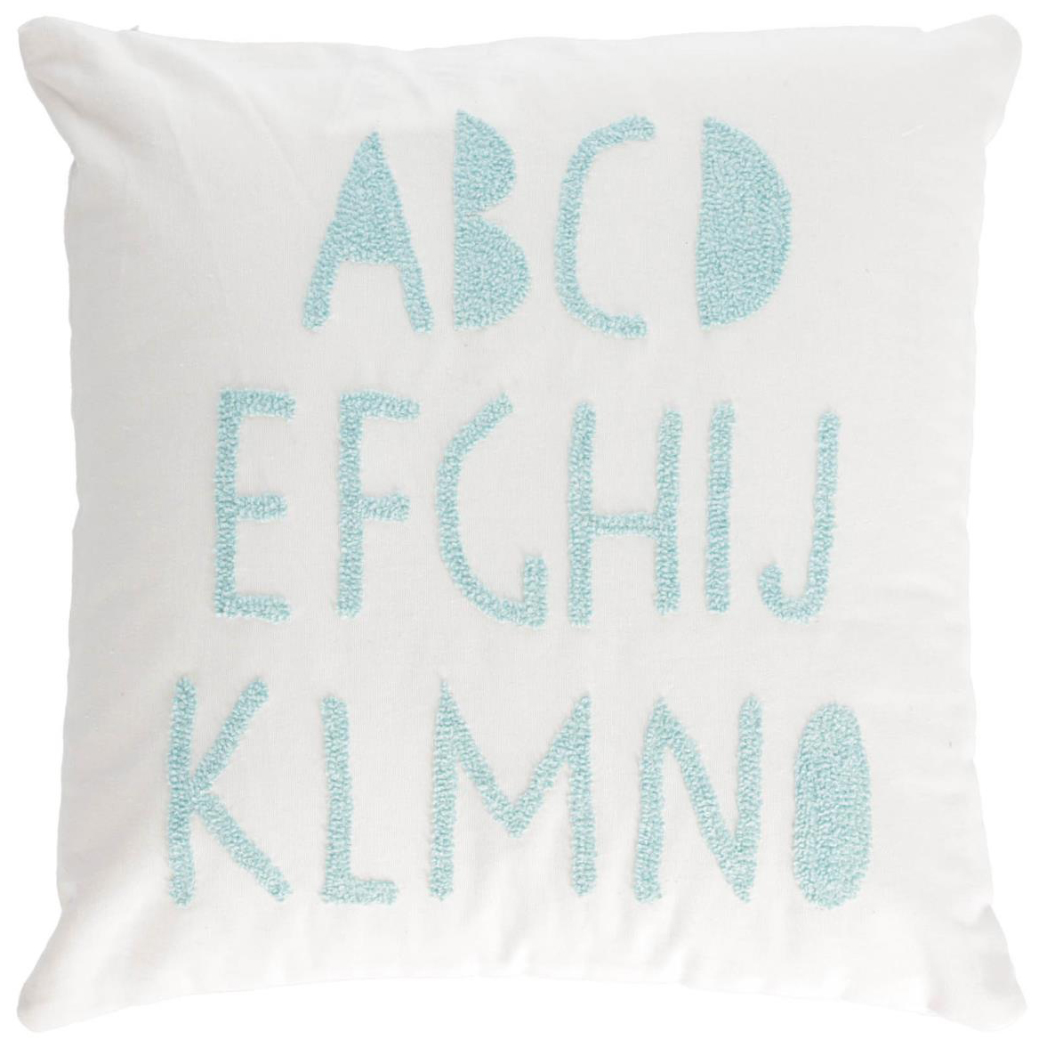Poszewka na poduszkę bawełna biała litery 45x45 cm – obraz-1