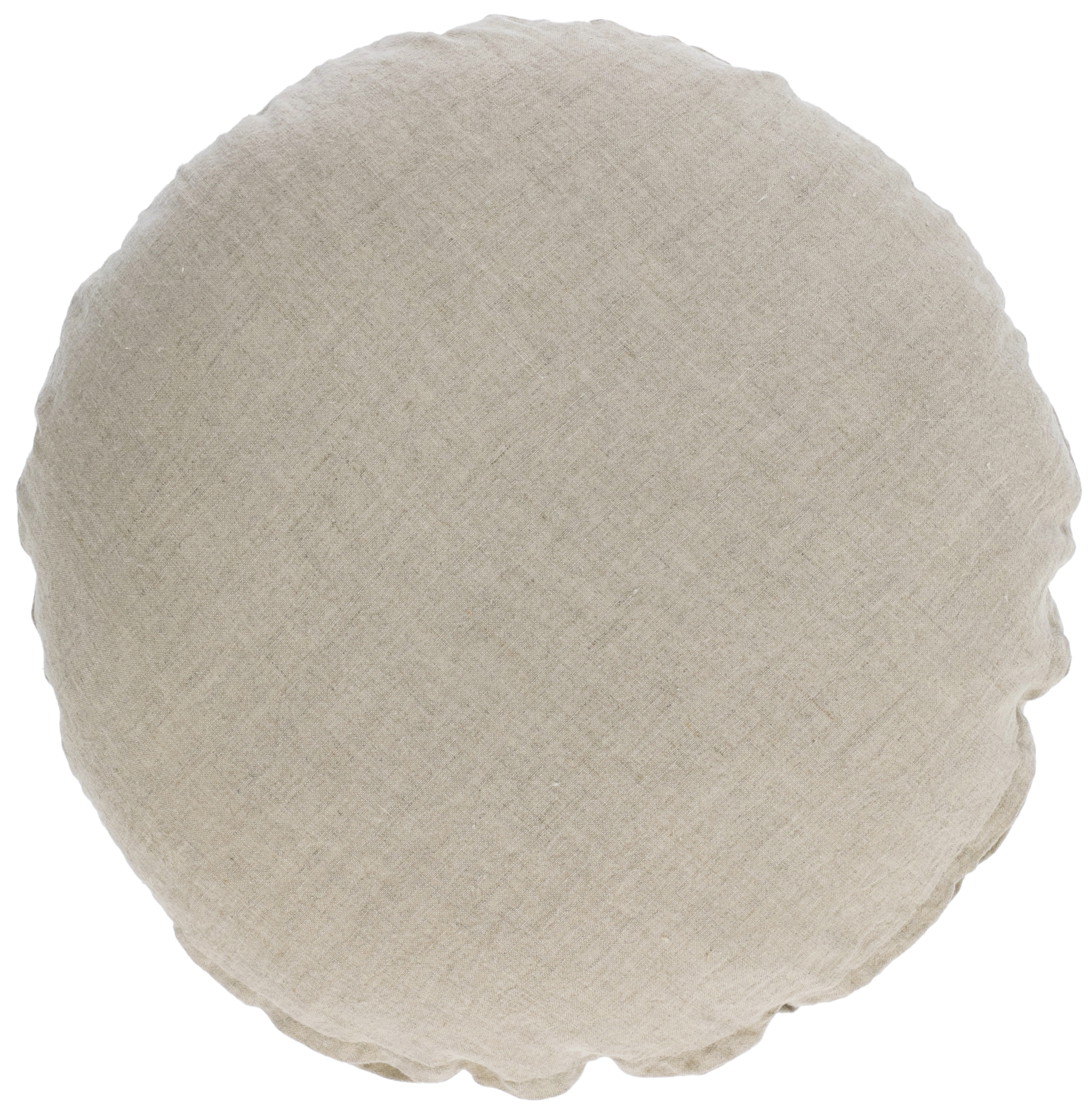 Poszewka lniana beżowa 45 cm – obraz-1