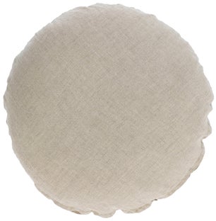 Poszewka lniana beżowa 45 cm – obraz-1