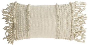 Poszewka bawełniana beżowa 50x30 cm – obraz-1