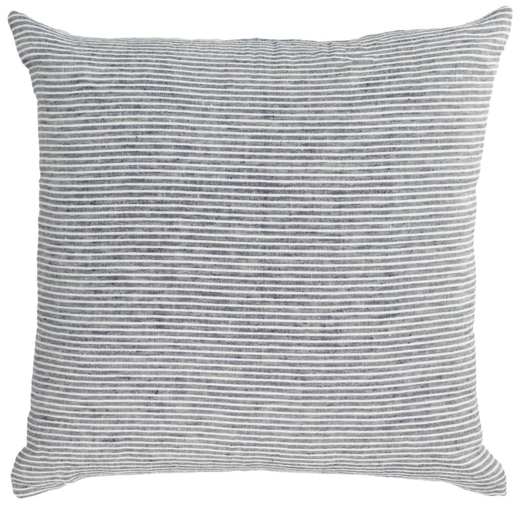 Poszewka lniana czarna 45x45 cm – obraz-1