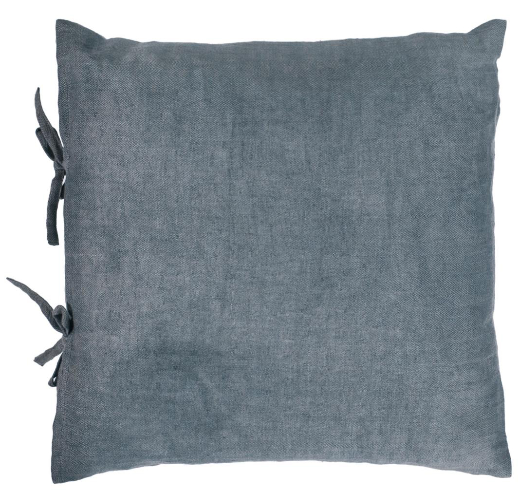 Poszewka lniana szara 45x45 cm – obraz-1