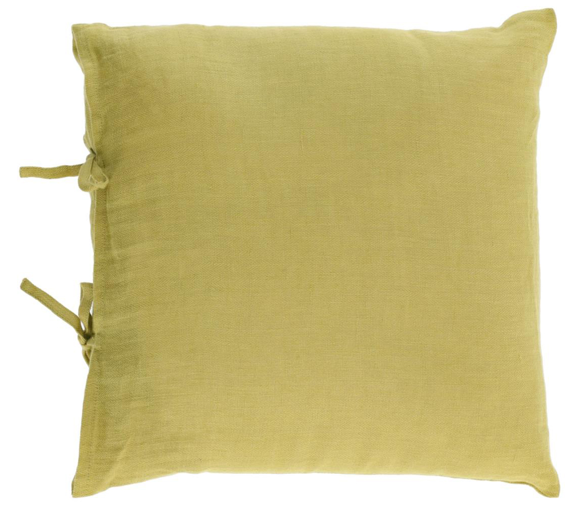 Poszewka lniana zielona 45x45 cm – obraz-1