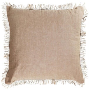 Poszewka bawełniana beżowa 45x45 cm – obraz-1