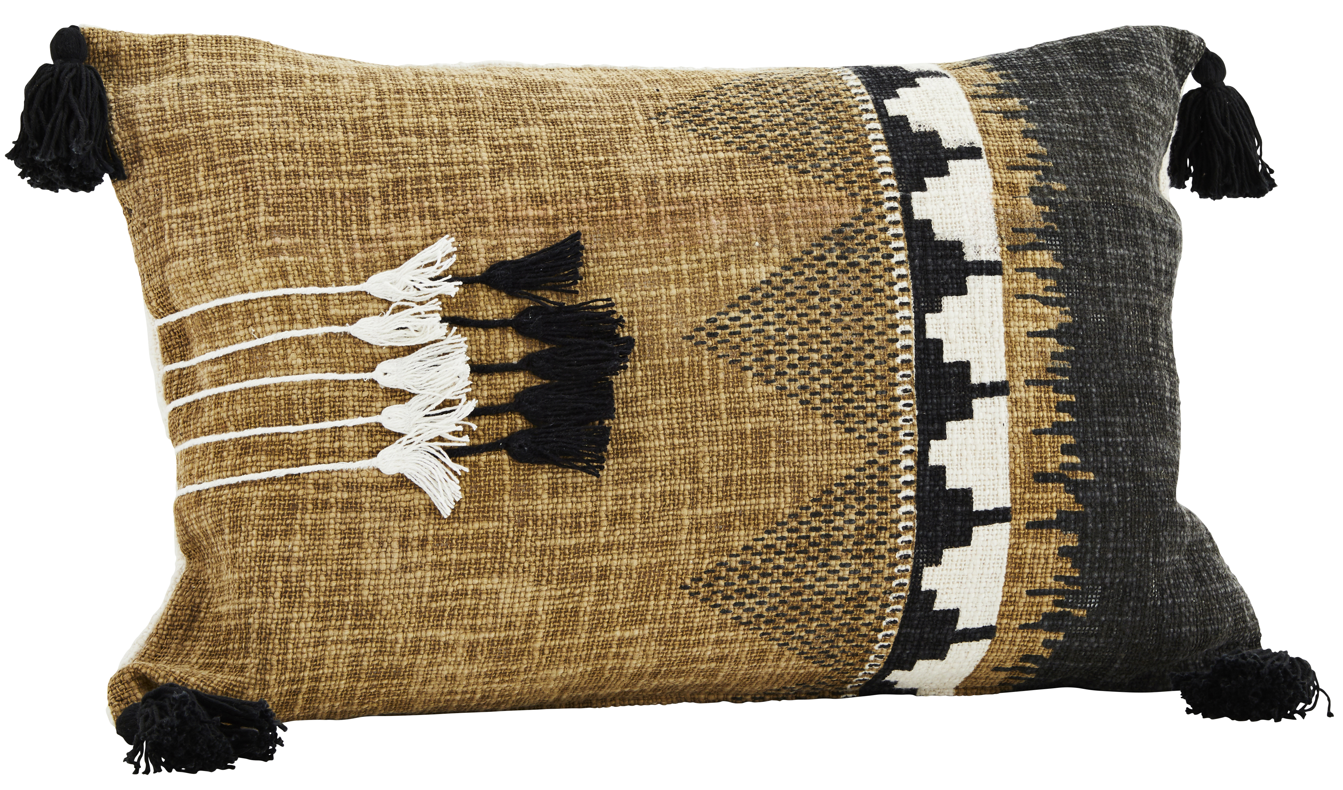 Poszewka na poduszkę Loutan 60x40 cm brązowo-czarna – obraz-1