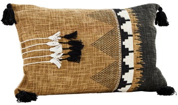 Poszewka na poduszkę Loutan 60x40 cm brązowo-czarna – obraz-1