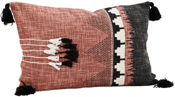 Poszewka na poduszkę Loutan 60x40 cm malinowo-czarna – obraz-1