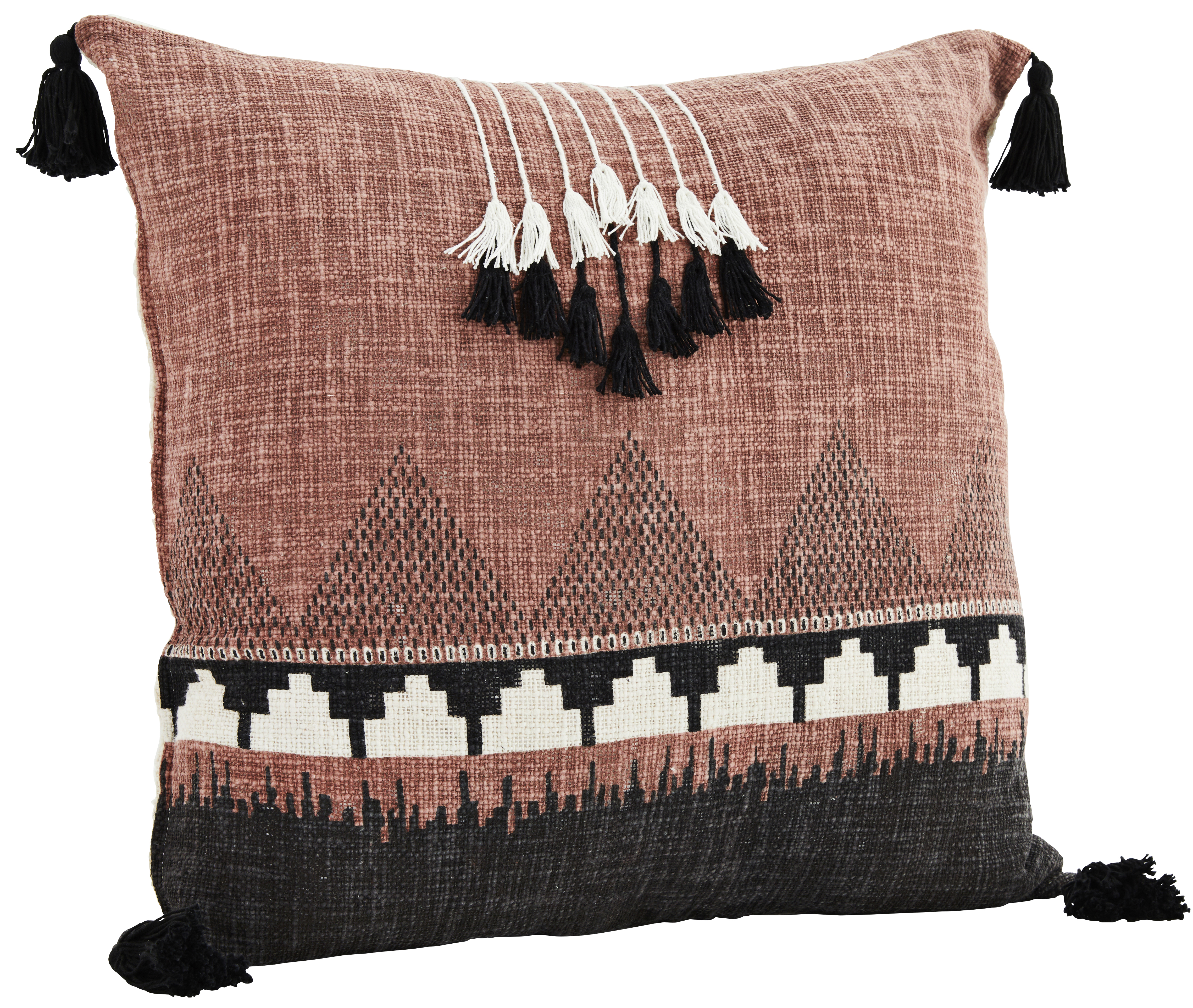 Poszewka bawełniana czarna 60x60 cm – obraz-1