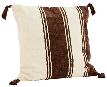 Poszewka na poduszkę Troy 50x50 cm biało-brązowa – obraz-1
