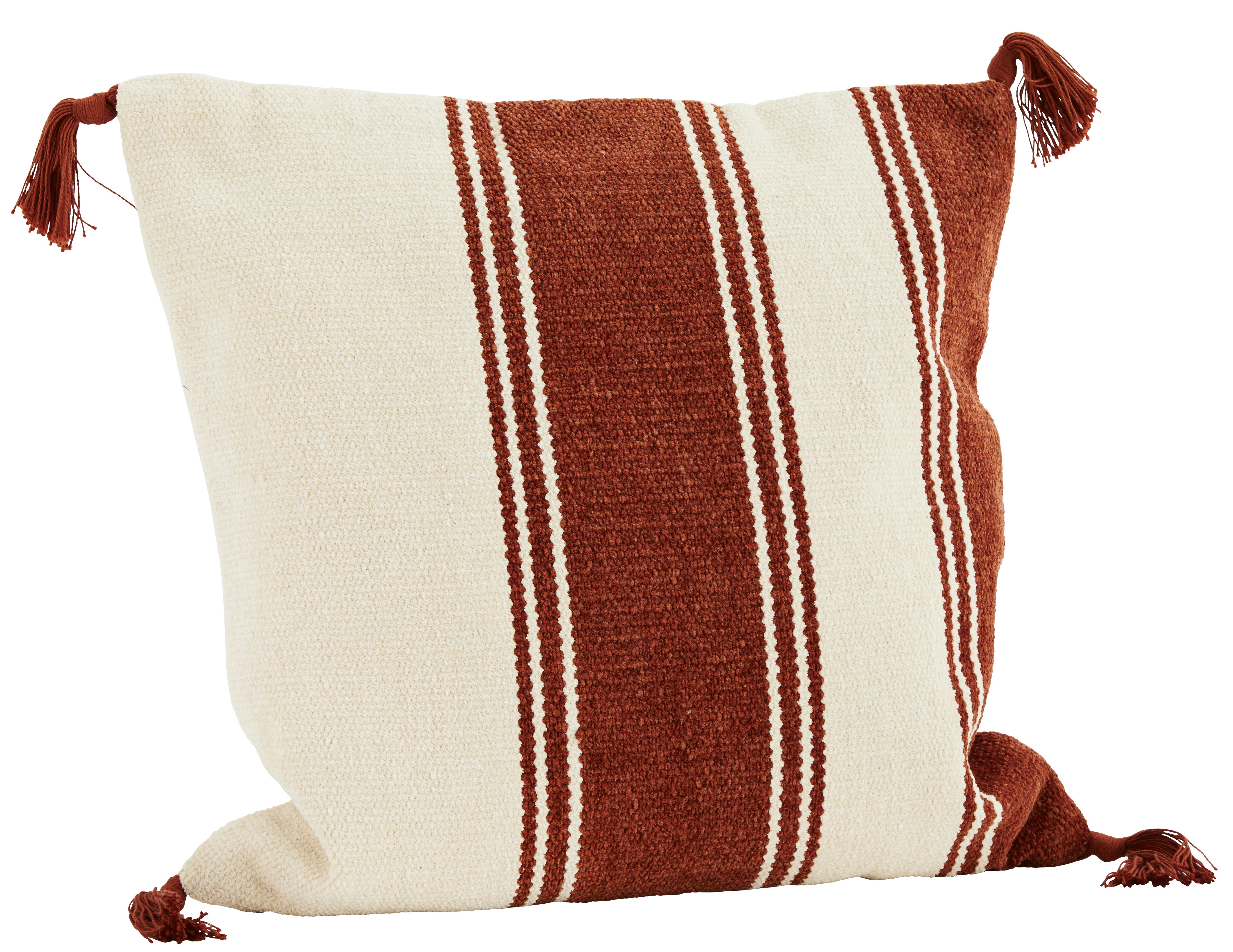 Poszewka na poduszkę Troy 50x50 cm biało-ceglana – obraz-1