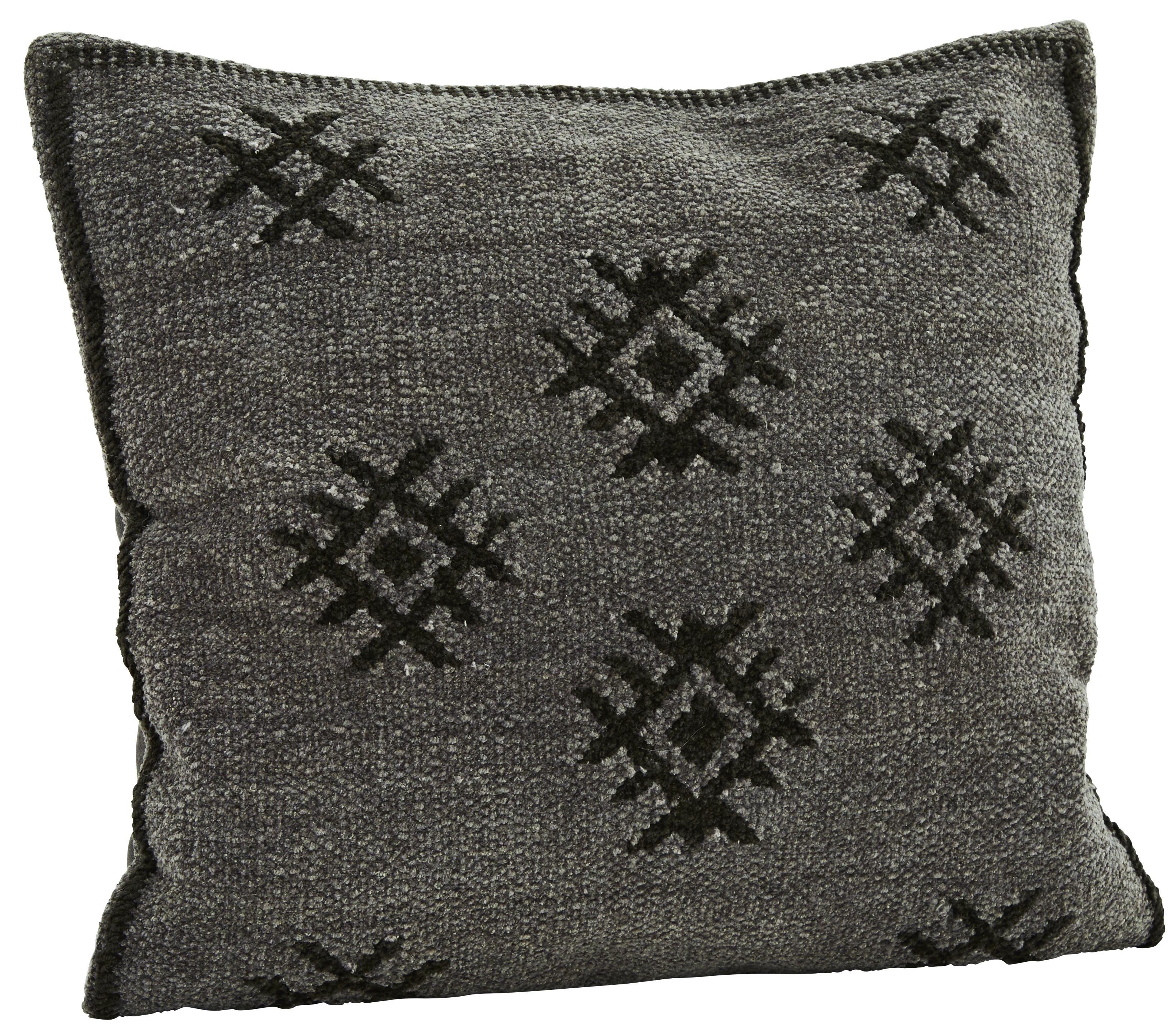 Poszewka na poduszkę Tujamo 50x50 cm ciemnoszara – obraz-1