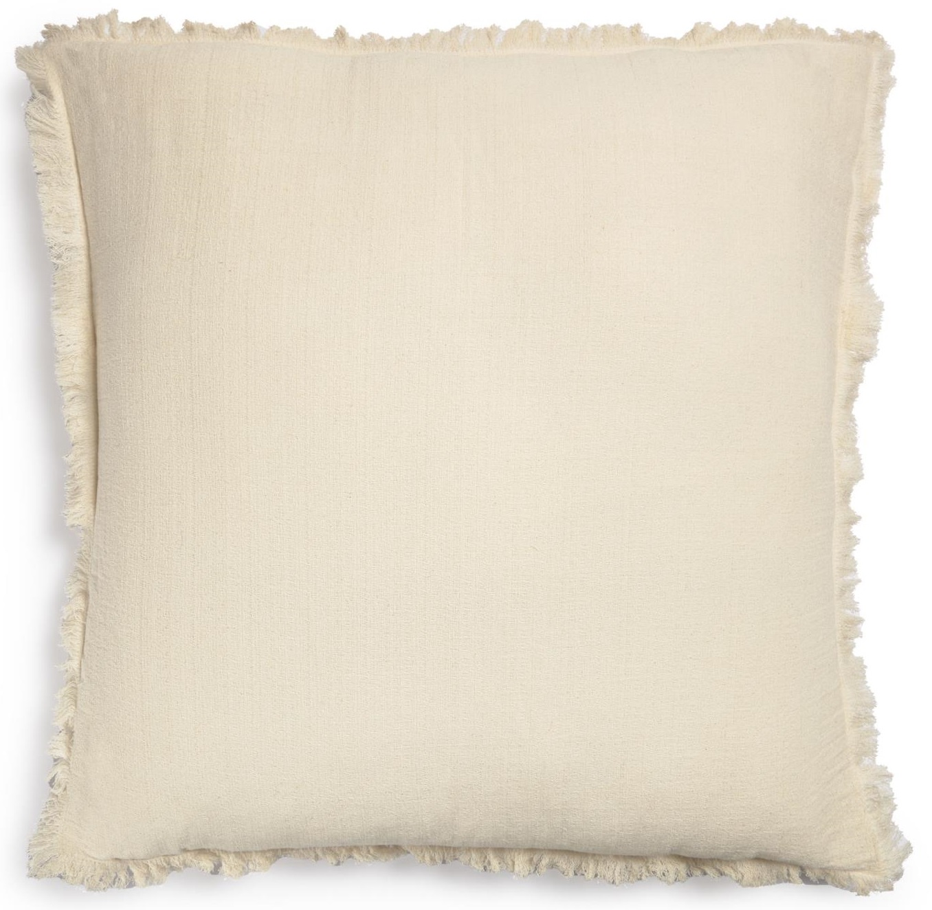 Poszewka na poduszkę 100% bawełna beżowa 60x60 cm – obraz-1