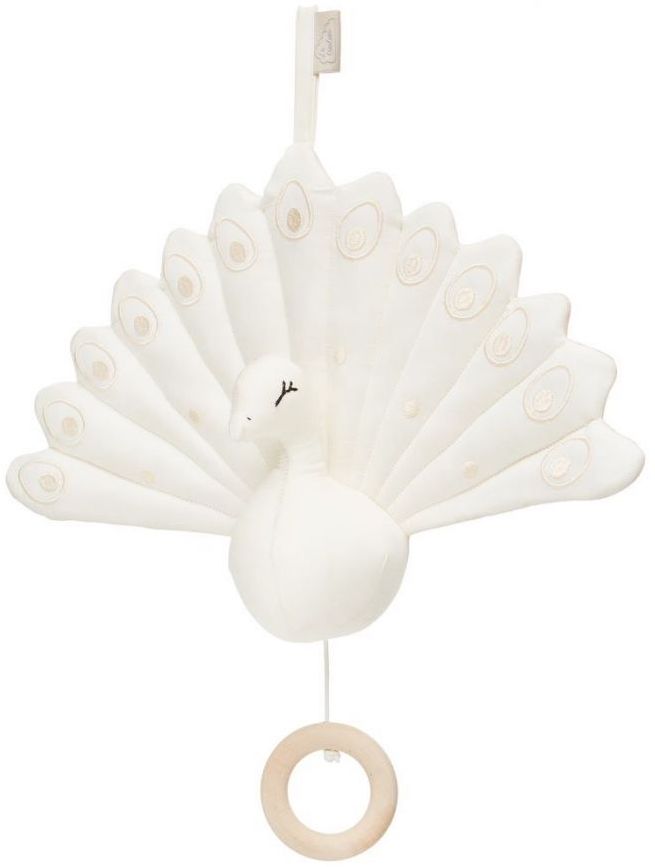 Pozytywka Peacock 30x22 cm biała – obraz-1