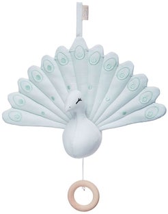 Pozytywka Peacock 30x22 cm niebieska – obraz-1