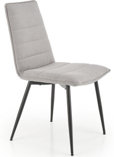 Proste krzesło tapicerowane do jadalni szare 60x92 cm – obraz-1