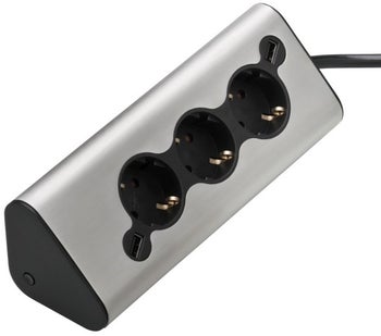 Przedłużacz Ambient 1,8 m srebrno-czarny – obraz-1