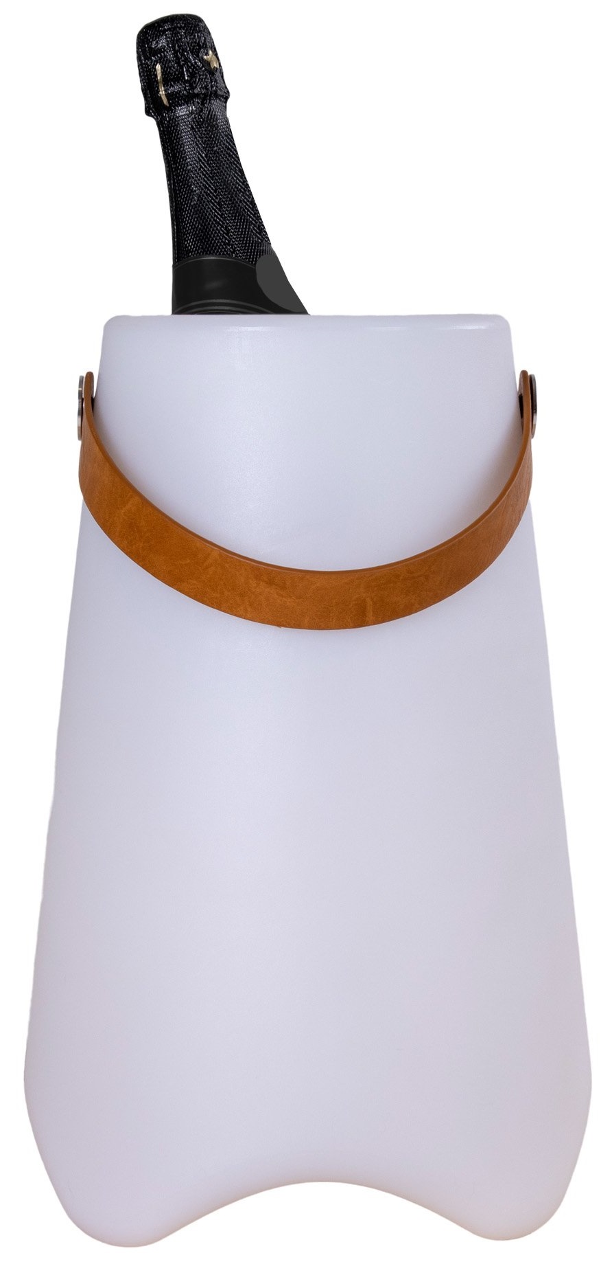 Przenośna lampa ogrodowa LED z funkcją coolera plastikowa biała  Ø25x38 cm – grafika-1.