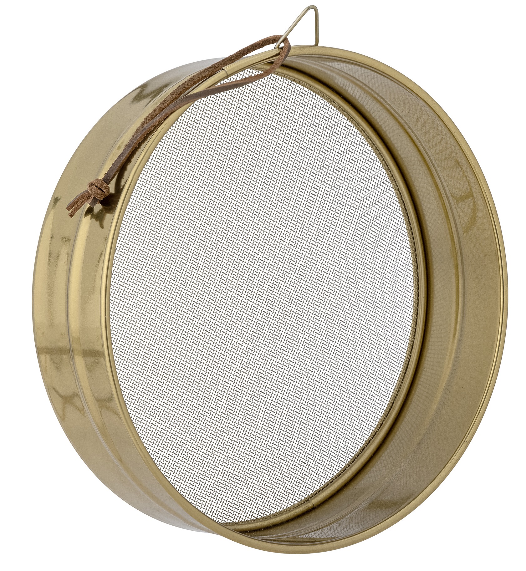 Przesiewacz do mąki z aluminium Ø19 cm złoty  – obraz-1