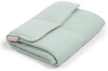 Przewijak podróżny bawełniany niebieski 27x20 cm – obraz-1