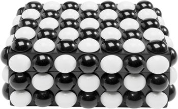 Cutie de bijuterii cu buline alb-negre Polka 21x16 cm – imagine-1.