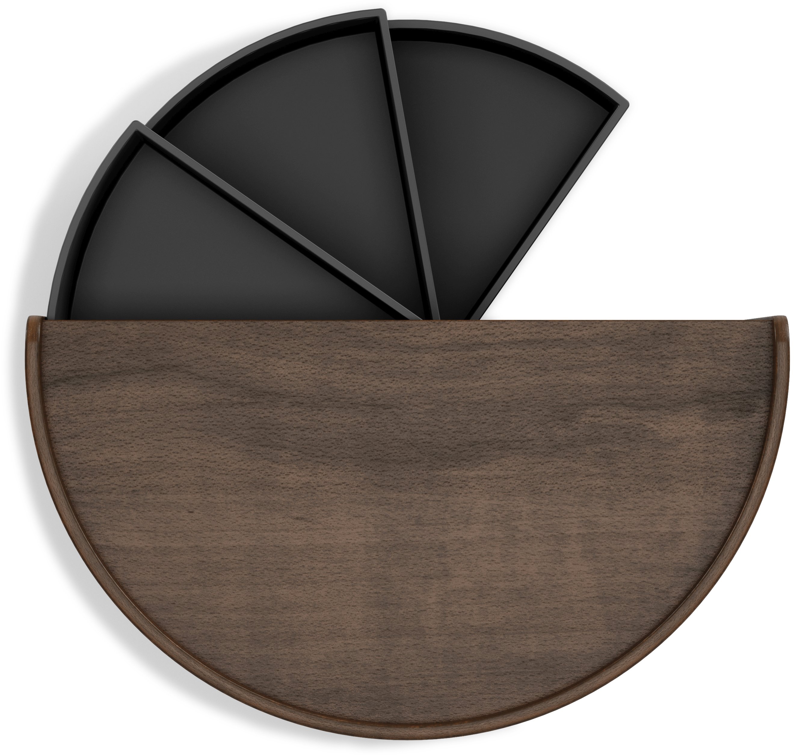 Pudełko na biżuterię drewniane czarne 25x18 cm – obraz-1