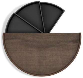 Pudełko na biżuterię drewniane czarne 25x18 cm – obraz-1