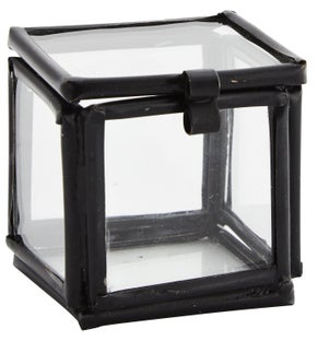 Pudełko na biżuterię Quadratic 4x4 cm czarne – obraz-1