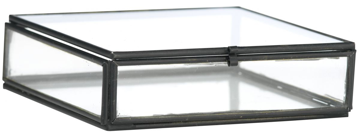 Pudełko szklane Lanyss 11x4 cm czarne – obraz-1