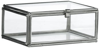 Pudełko szklane Rulzo 9x4 cm srebrne – obraz-1