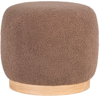 Pufa brązowa tkanina boucle Ø45x40 cm – grafika-1.