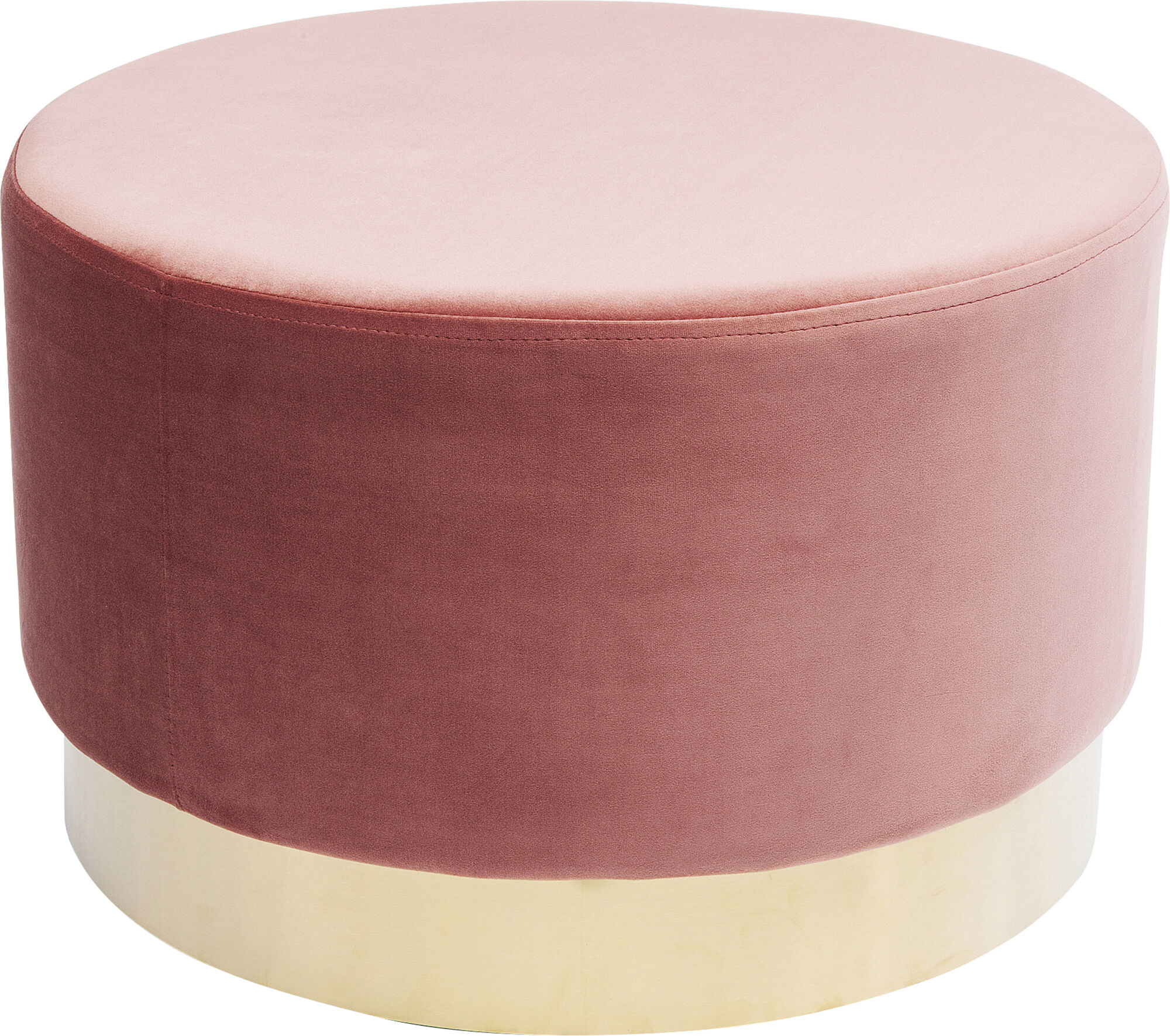 Taburet Cherry Roz pudra cu baza Aurie Ø55cm – imagine-1.