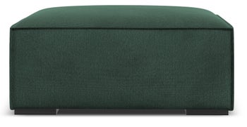 Pufa do salonu zielona nogi czarne 100x100 cm – obraz-1