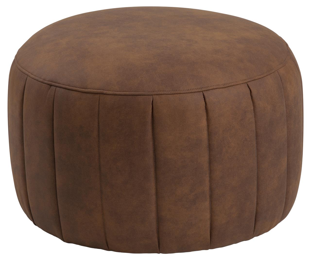 Pufa Kaye Ø60x40 cm brązowa – obraz-1