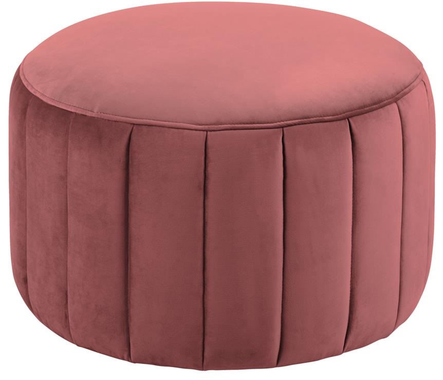 Pufa Kaye Ø60x40 cm koralowa – obraz-1