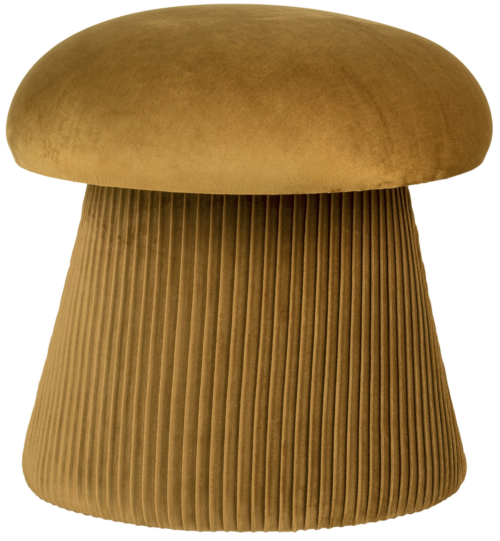 Pufa do salonu tkanina velvet ochra Ø39x42 cm – grafika-1.