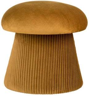 Pufa do salonu tkanina velvet ochra Ø39x42 cm – grafika-1.