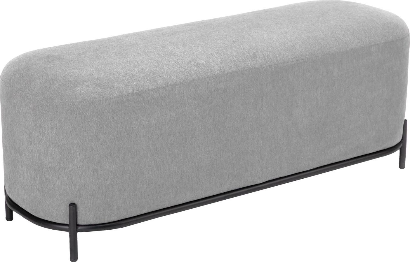 Pufa Harry 122x46 cm szara – obraz-1