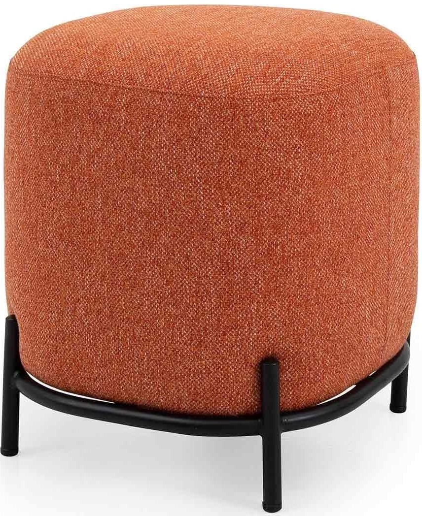 Pufa Harry 42x46 cm koralowa – obraz-1